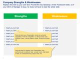 Company Strengths & Weaknesses