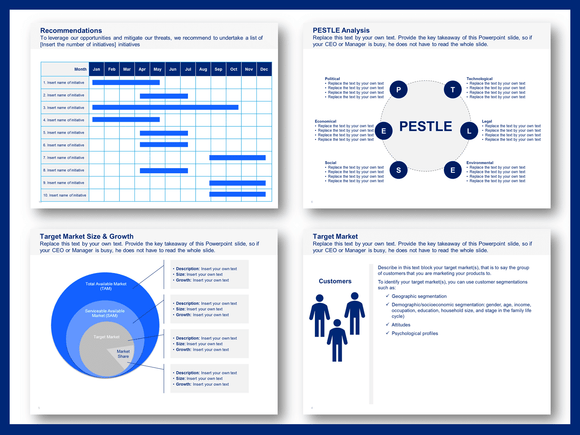 Competitor Analysis Example and Template in Powerpoint & Excel