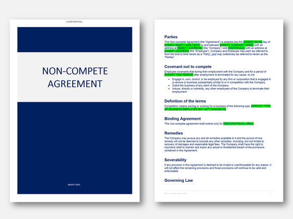 Employee Non-Compete Agreement Template