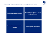 How to maximize productivity in a warehouse