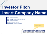 Investor Pitch Deck Template - Cover Page