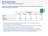 Net Present Value Excel Template