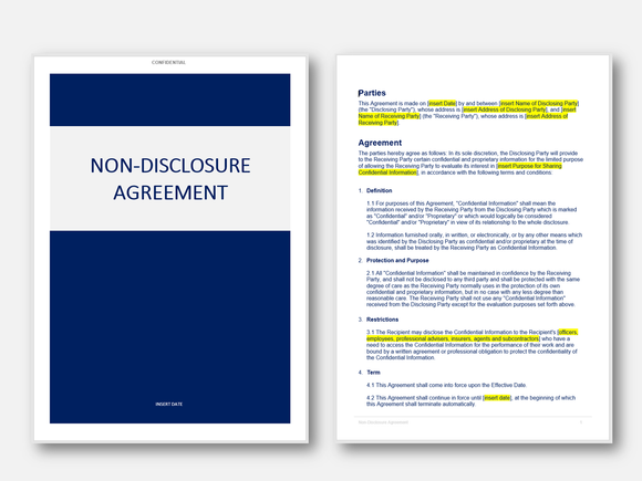 Non Disclosure Agreement Template