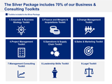 The Silver Package includes 70% of our Business & Consulting Toolkits